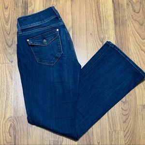 Mavi Blue Malin Petite Mid-Rise Bootcut Jeans